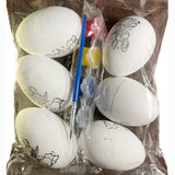 Easter 6 White Eggs + Paint