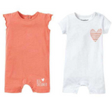 Lupilu Orange / White Pack x2 Romper