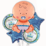 5pcs/lot Baby Boy Foil Balloons party decorations Baby Shower