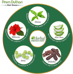Prem Dulhan Henna - Natural Brown 125 g | صبغة شعر Prem 125 جم - Anwar Store